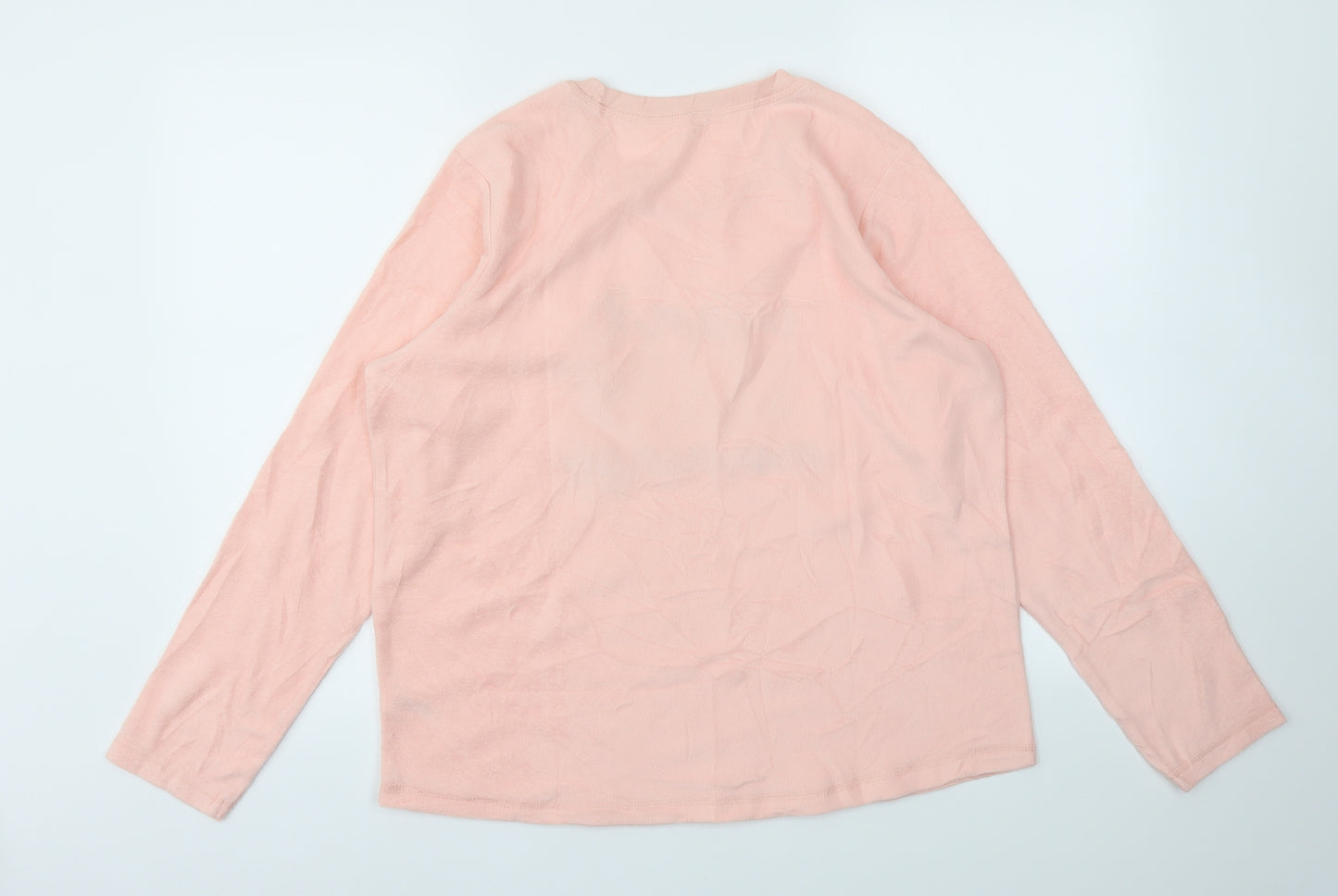 George Womens Pink Animal Print  Top Pyjama Top Size 12