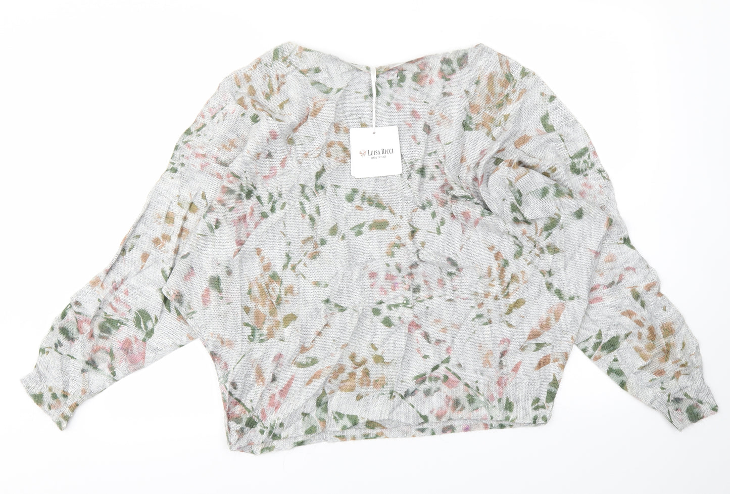 Luisa Ricci Womens Multicoloured Floral  Basic T-Shirt Size S