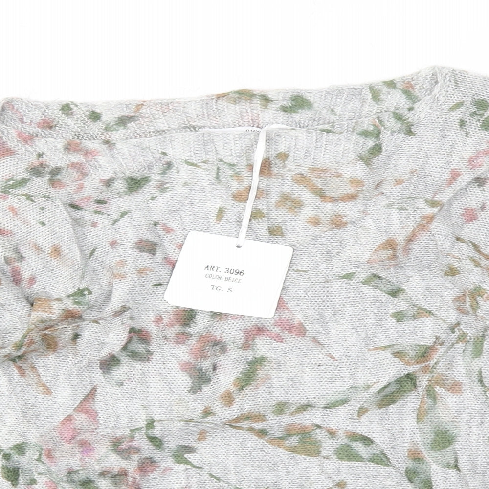Luisa Ricci Womens Multicoloured Floral  Basic T-Shirt Size S