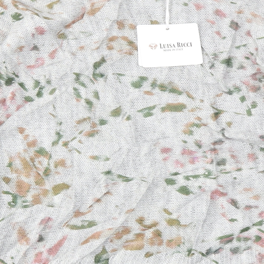Luisa Ricci Womens Multicoloured Floral  Basic T-Shirt Size S