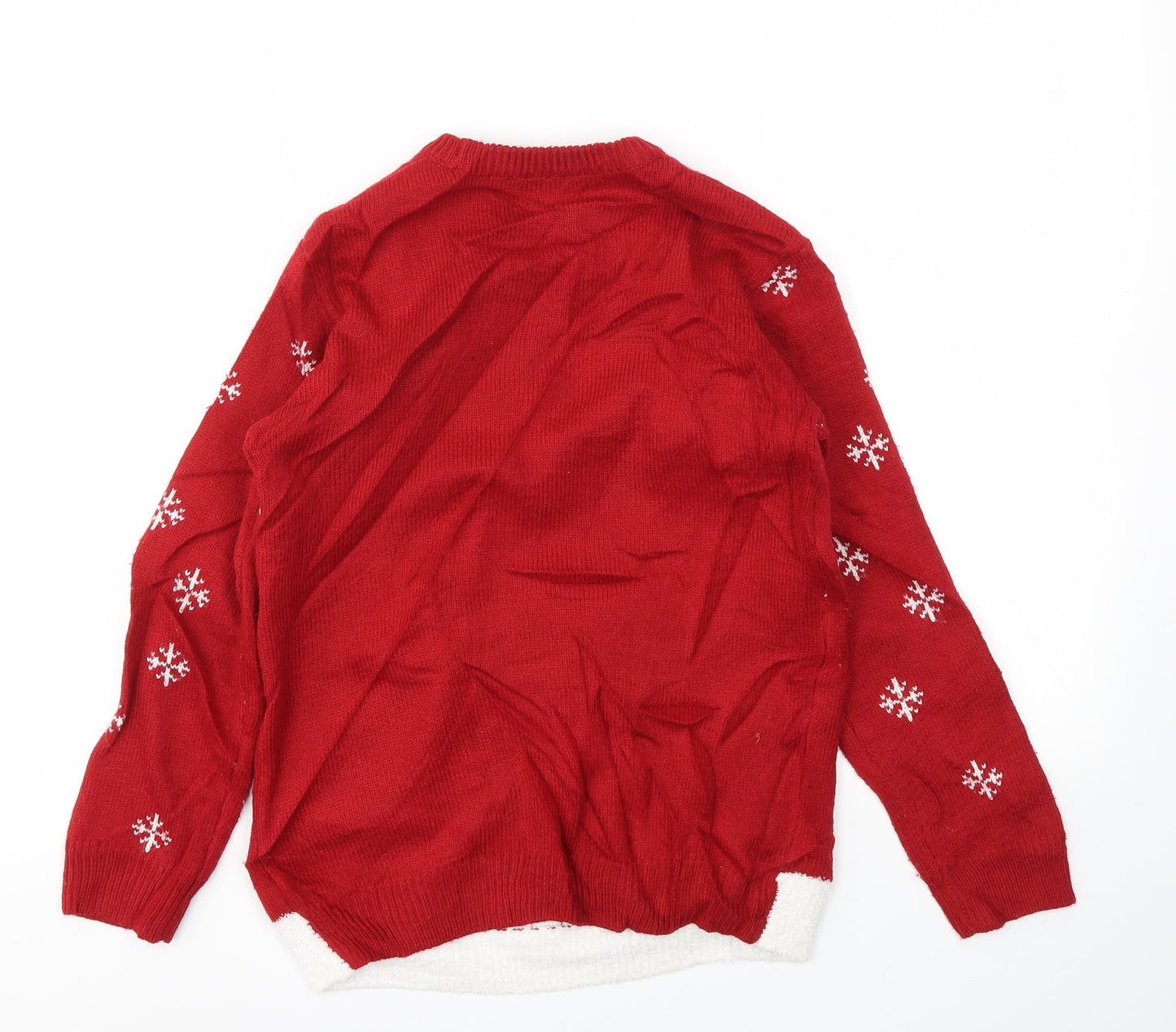 George Boys Red   Pullover Jumper Size 10-11 Years  - Christmas