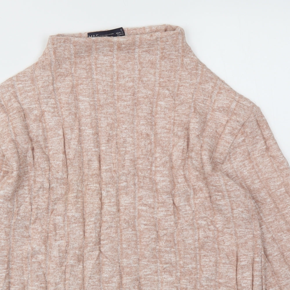 M&S Womens Pink   Basic T-Shirt Size 8