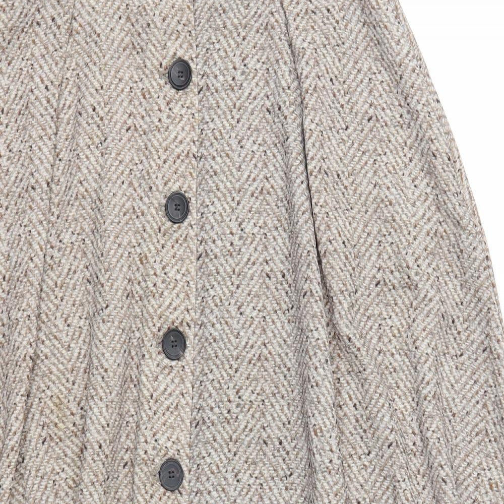 Zara Womens Beige   Flare Skirt Size S