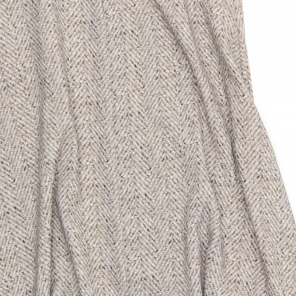 Zara Womens Beige   Flare Skirt Size S