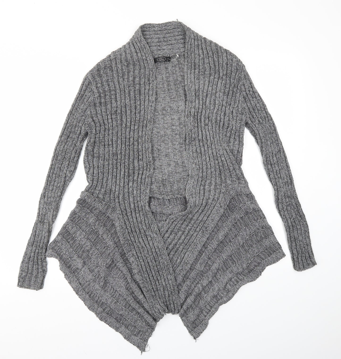 BM Womens Grey   Cardigan Jumper Size S