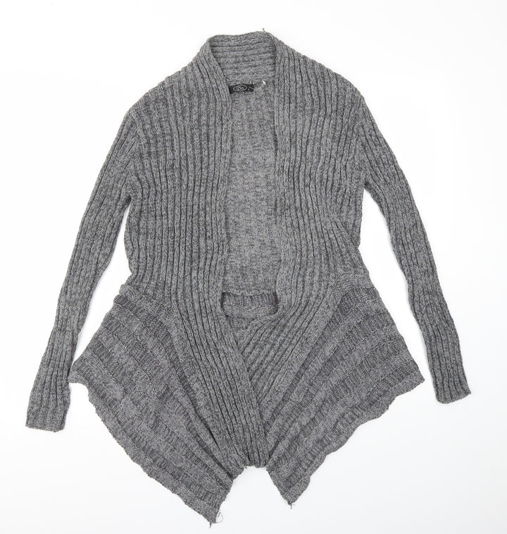 BM Womens Grey   Cardigan Jumper Size S