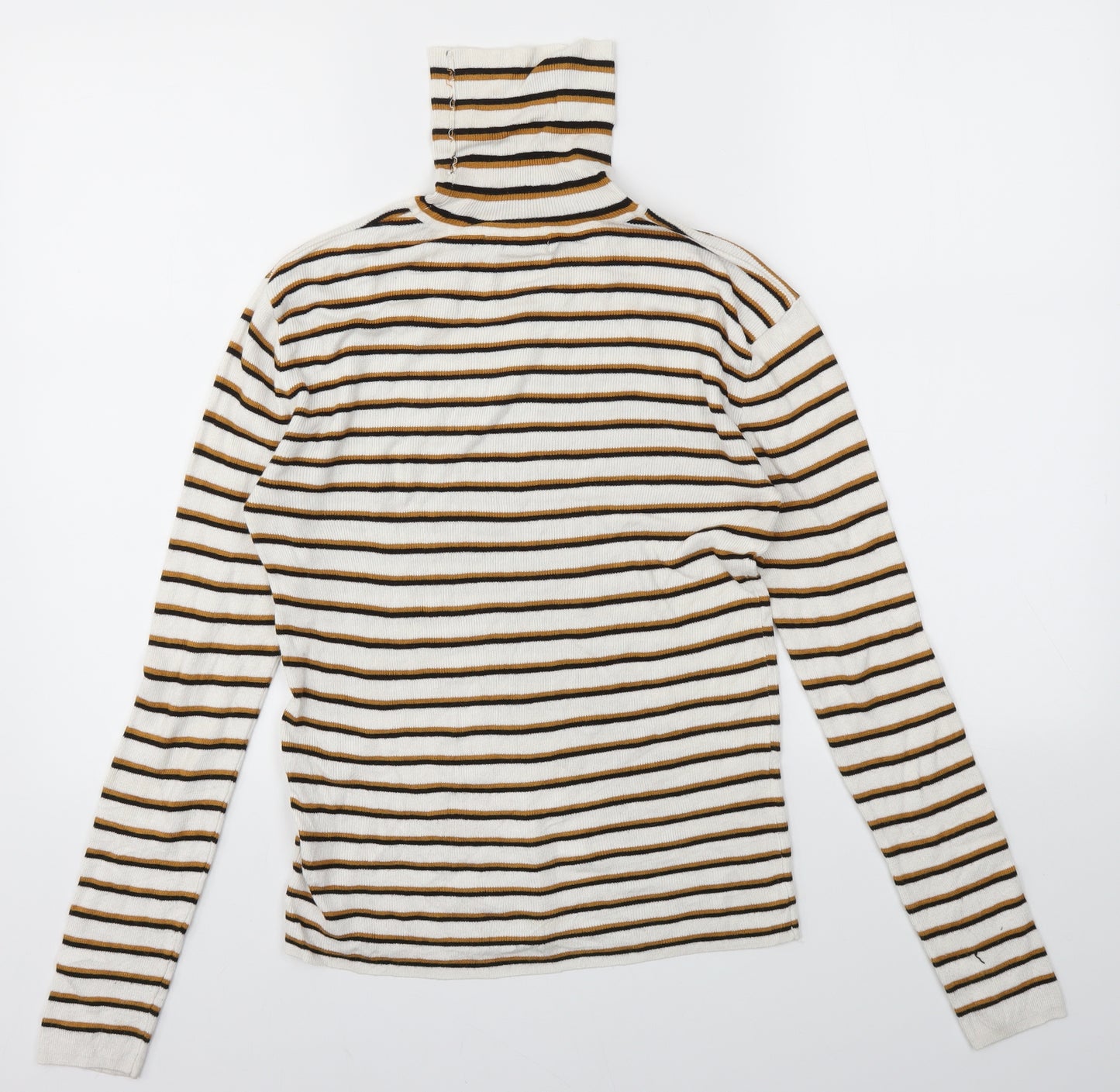 Primark Womens Multicoloured Striped  Basic T-Shirt Size M