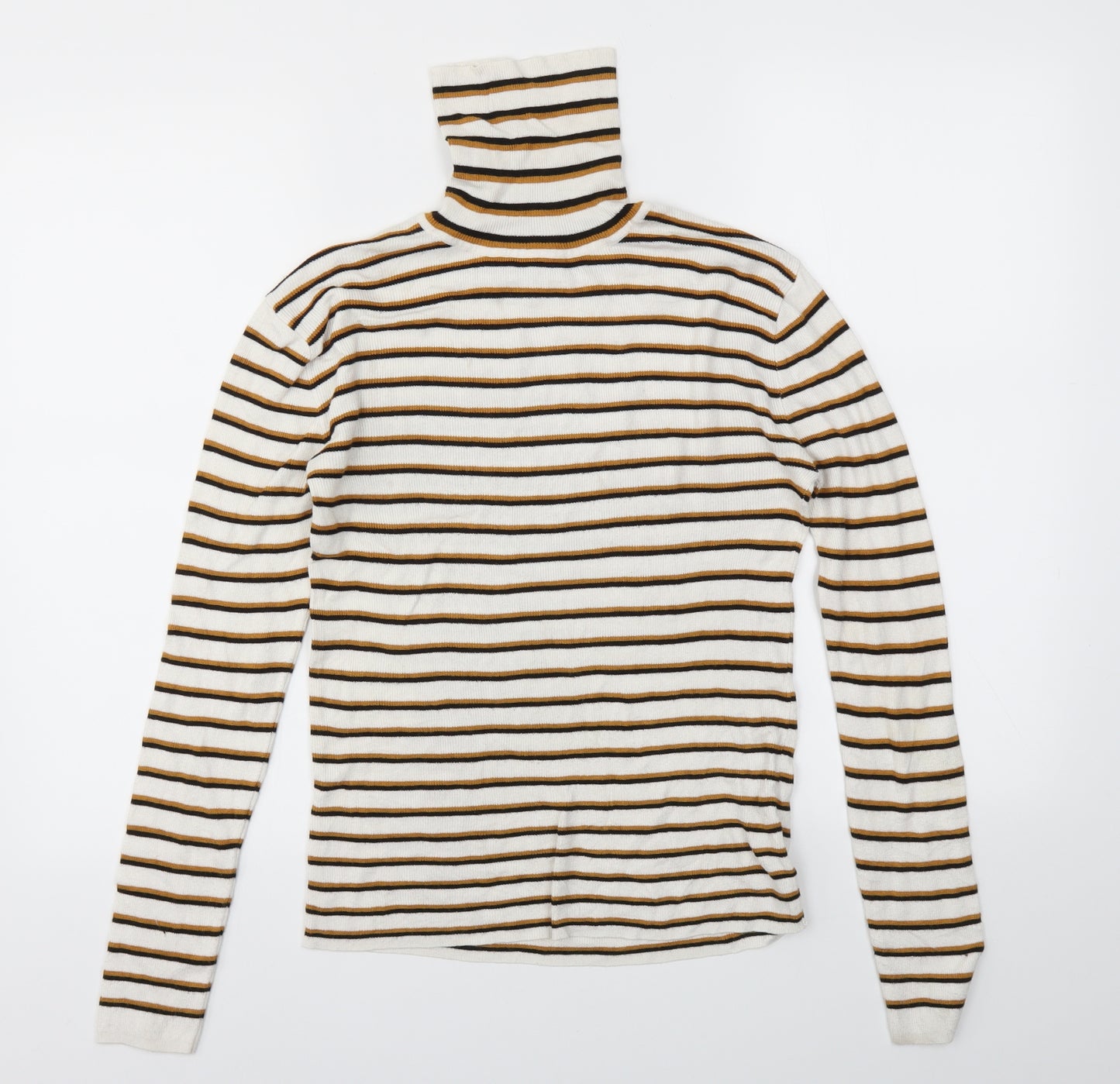 Primark Womens Multicoloured Striped  Basic T-Shirt Size M