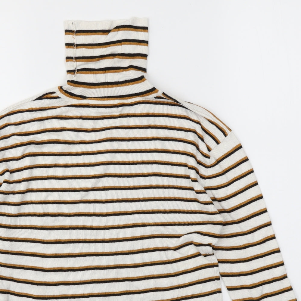 Primark Womens Multicoloured Striped  Basic T-Shirt Size M