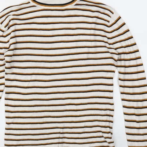 Primark Womens Multicoloured Striped  Basic T-Shirt Size M