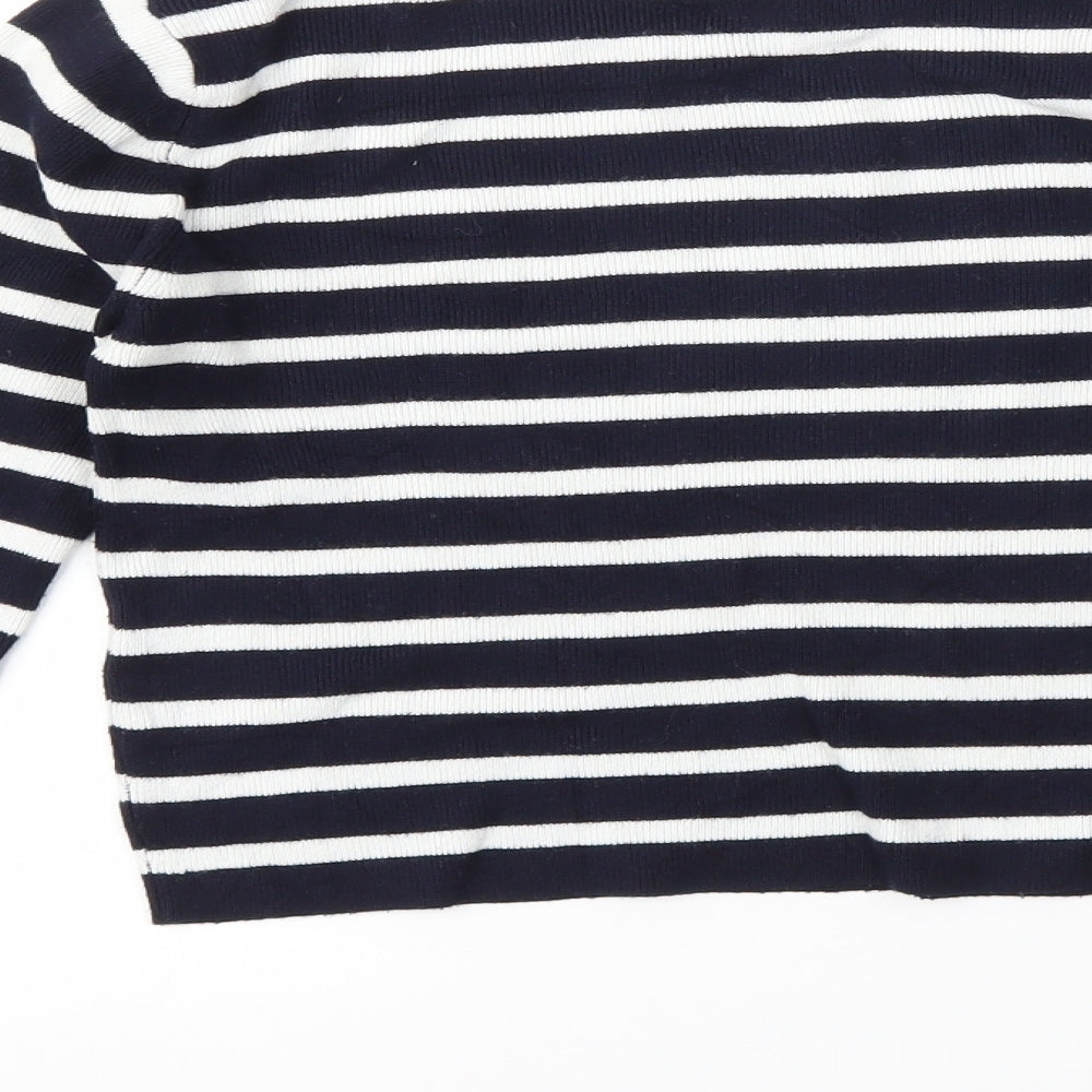 Zara Womens Blue Striped  Pullover Jumper Size M