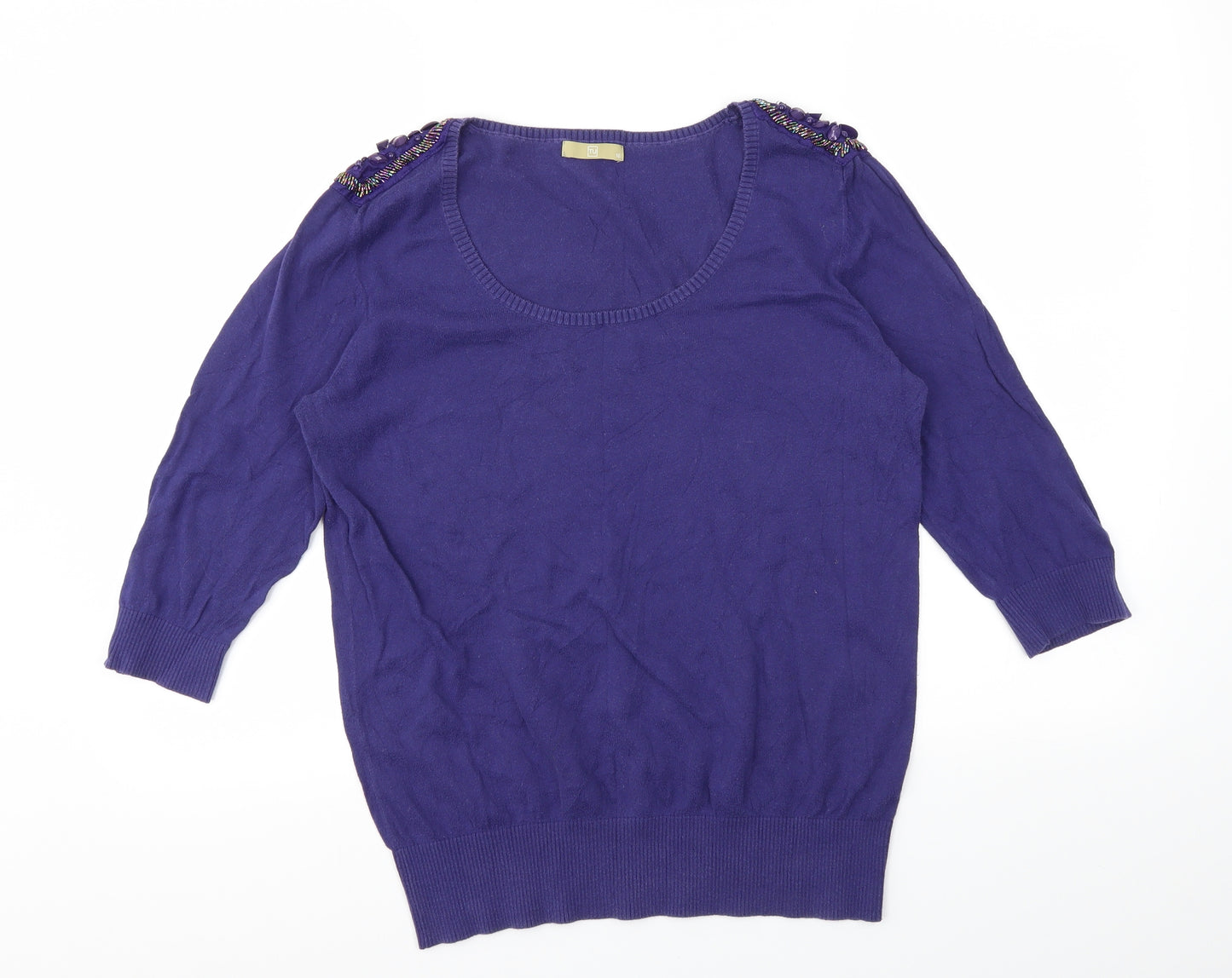 TU Womens Purple   Basic T-Shirt Size 16