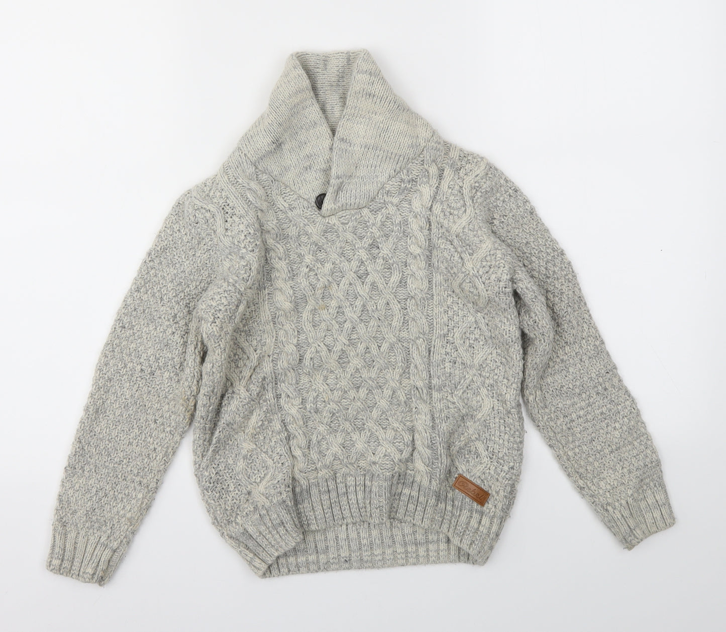 Primark Boys Grey   Pullover Jumper Size 8-9 Years