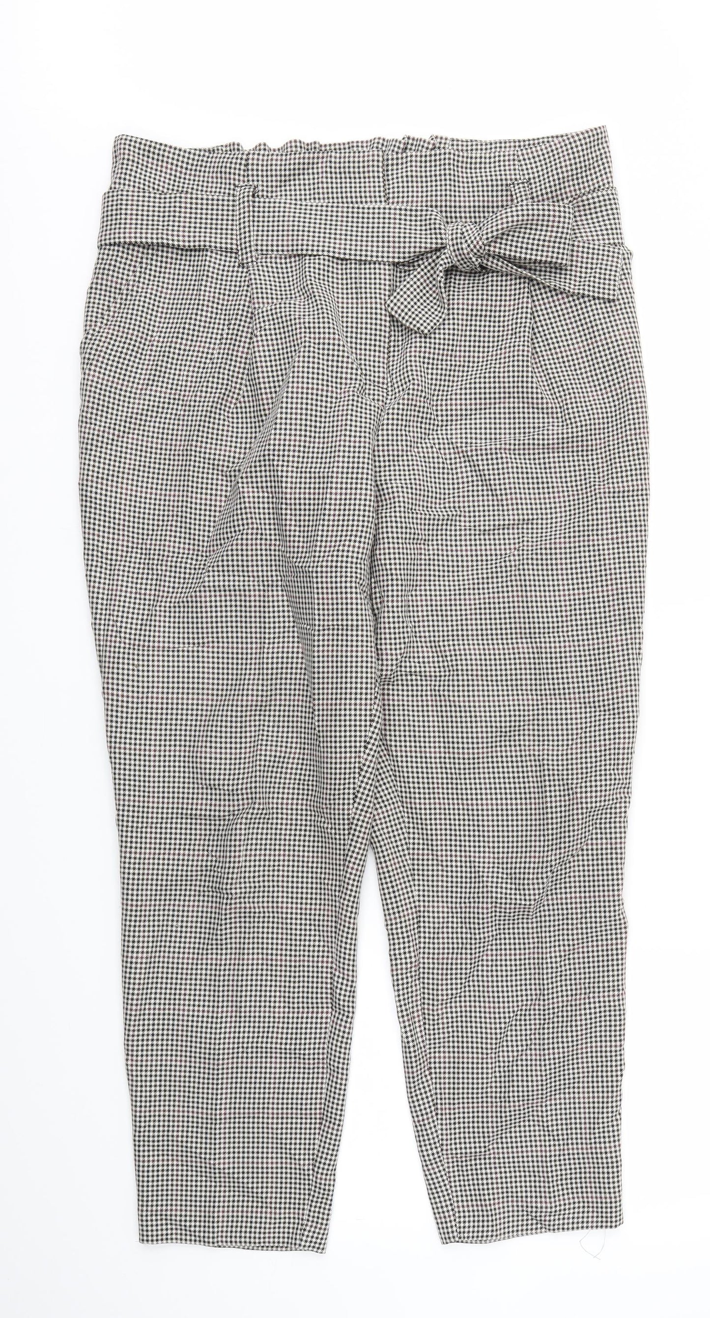 Dorothy Perkins Womens Grey Check  Trousers  Size 16 L28 in