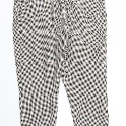 Dorothy Perkins Womens Grey Check  Trousers  Size 16 L28 in