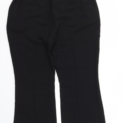 M&S Womens Black   Trousers  Size 16 L25 in - stretch waistband