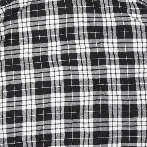 RISETTE Womens Black Check  Basic Button-Up Size S