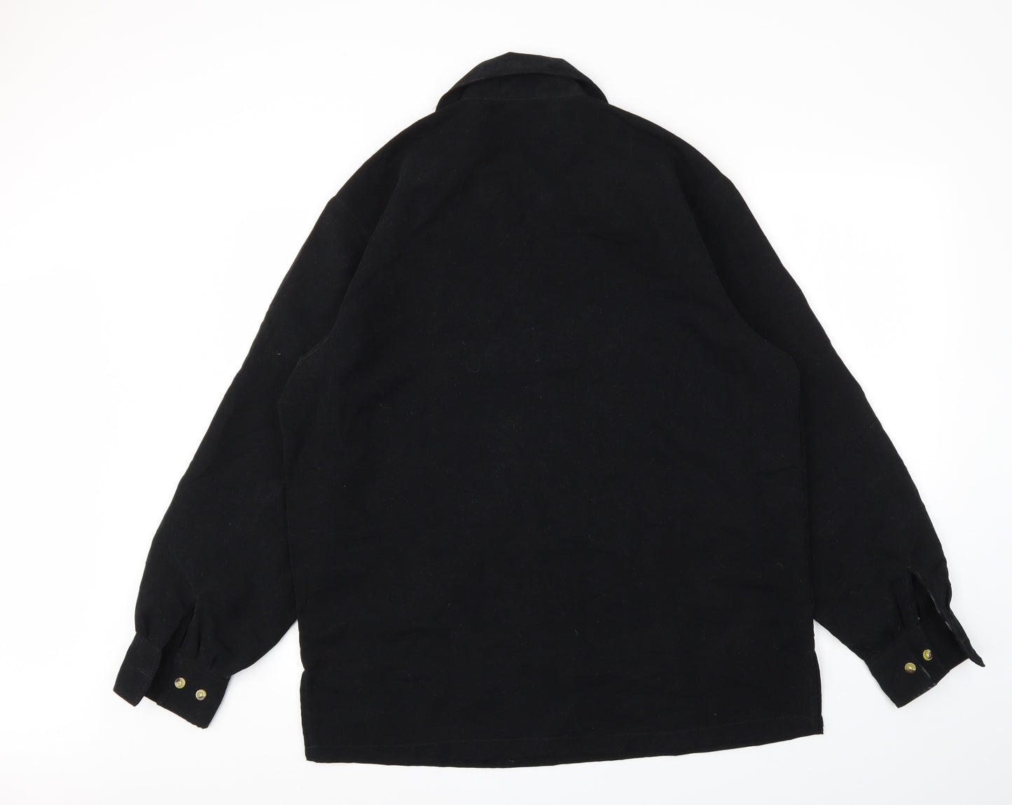 J WOOD LEATHERS Womens Black   Basic T-Shirt Size M