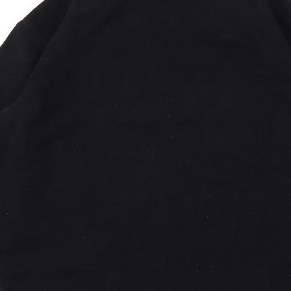 J WOOD LEATHERS Womens Black   Basic T-Shirt Size M