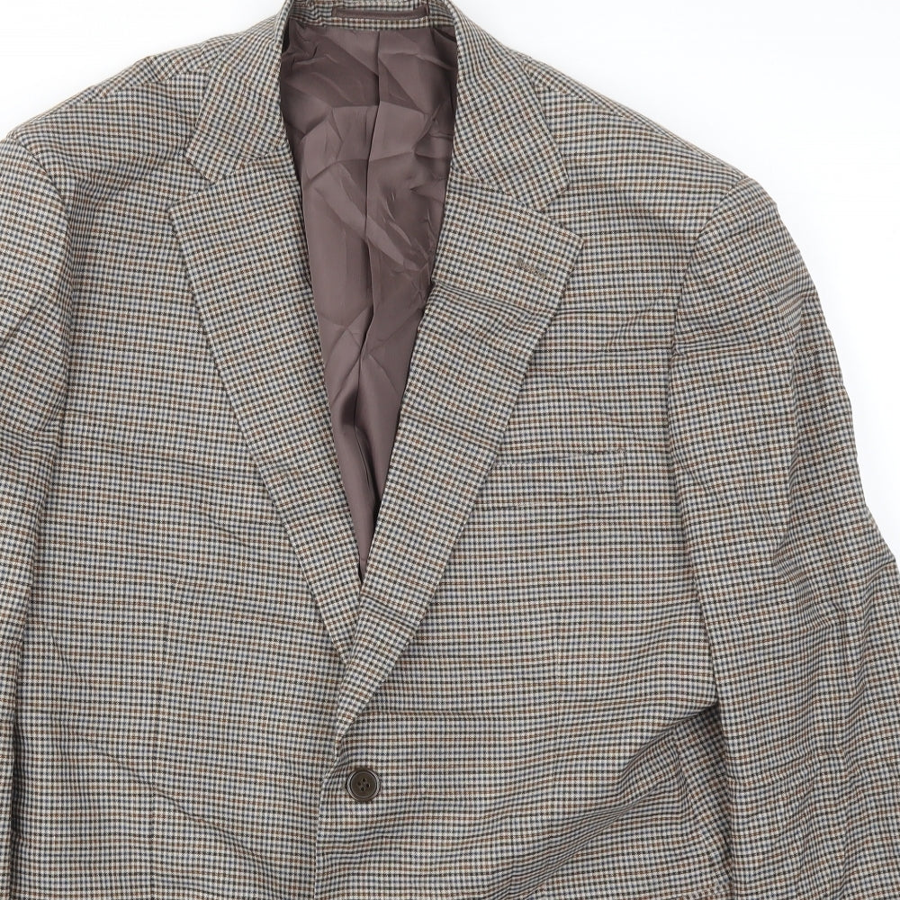 Skopes Mens Brown Check  Jacket Blazer Size 42