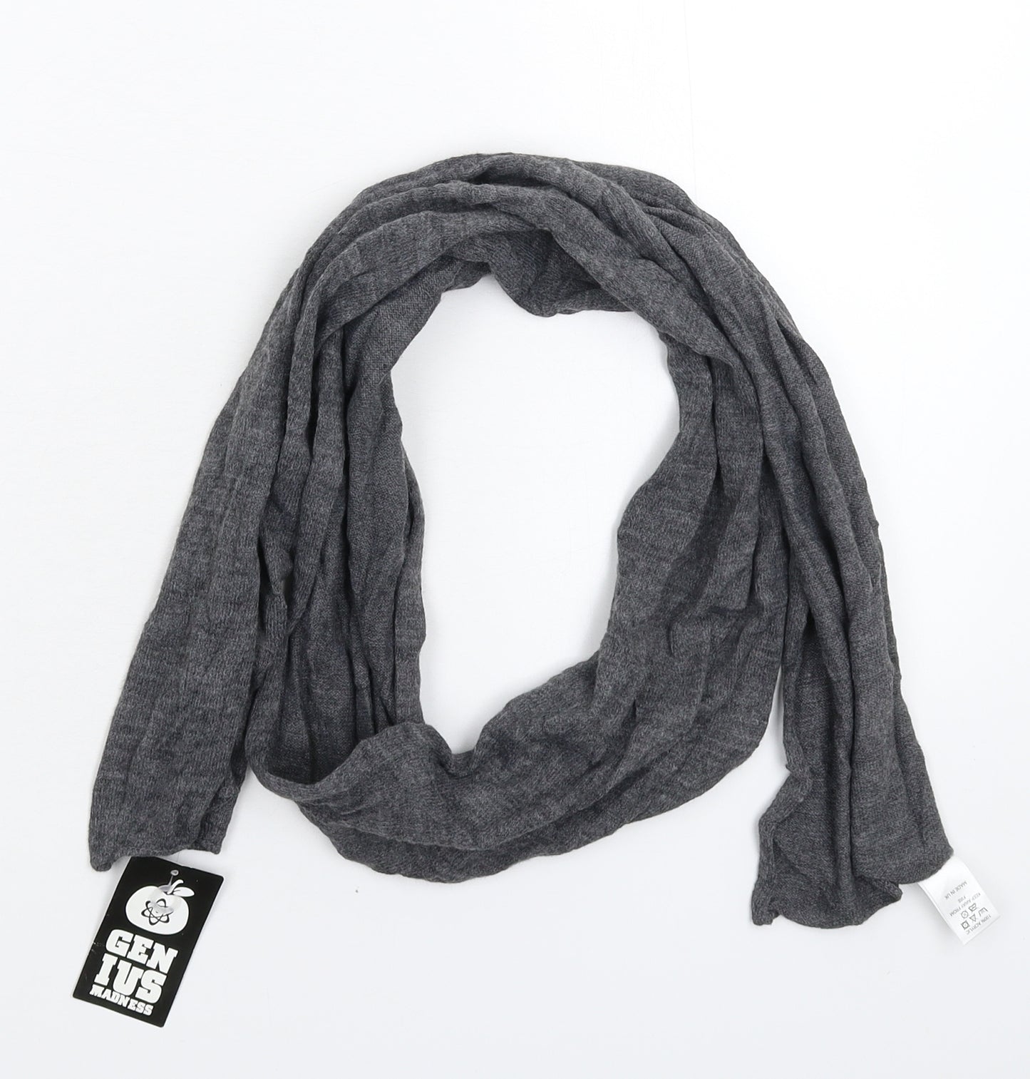 Genius Madness Womens Grey  Knit  Scarf