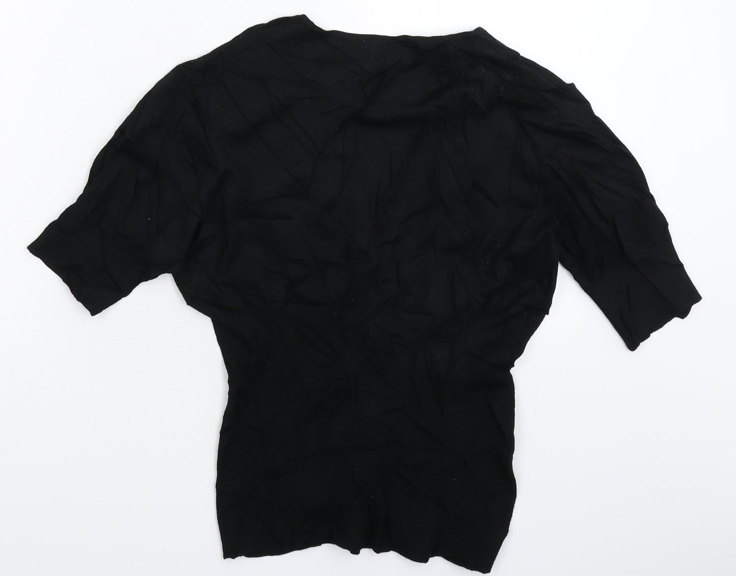 Viz a Viz Womens Black  Knit Pullover Jumper Size 12