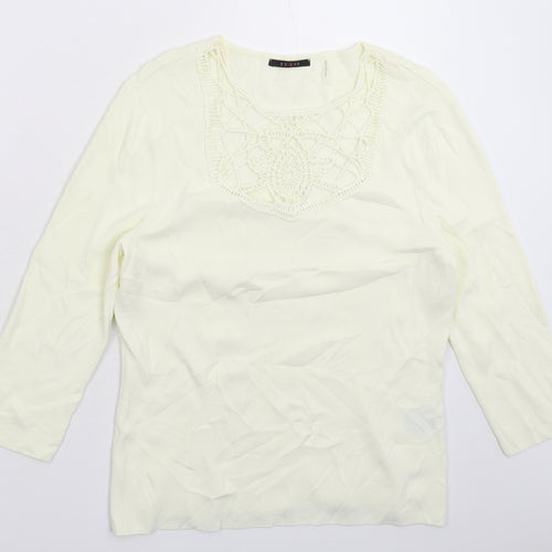 Cyrus Womens White  Knit Pullover Jumper Size L