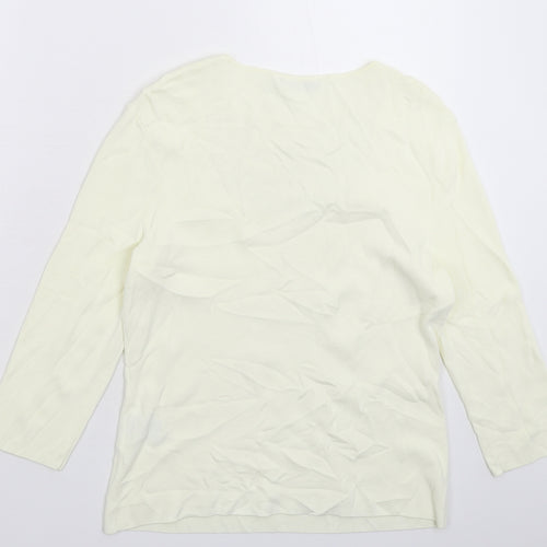 Cyrus Womens White  Knit Pullover Jumper Size L