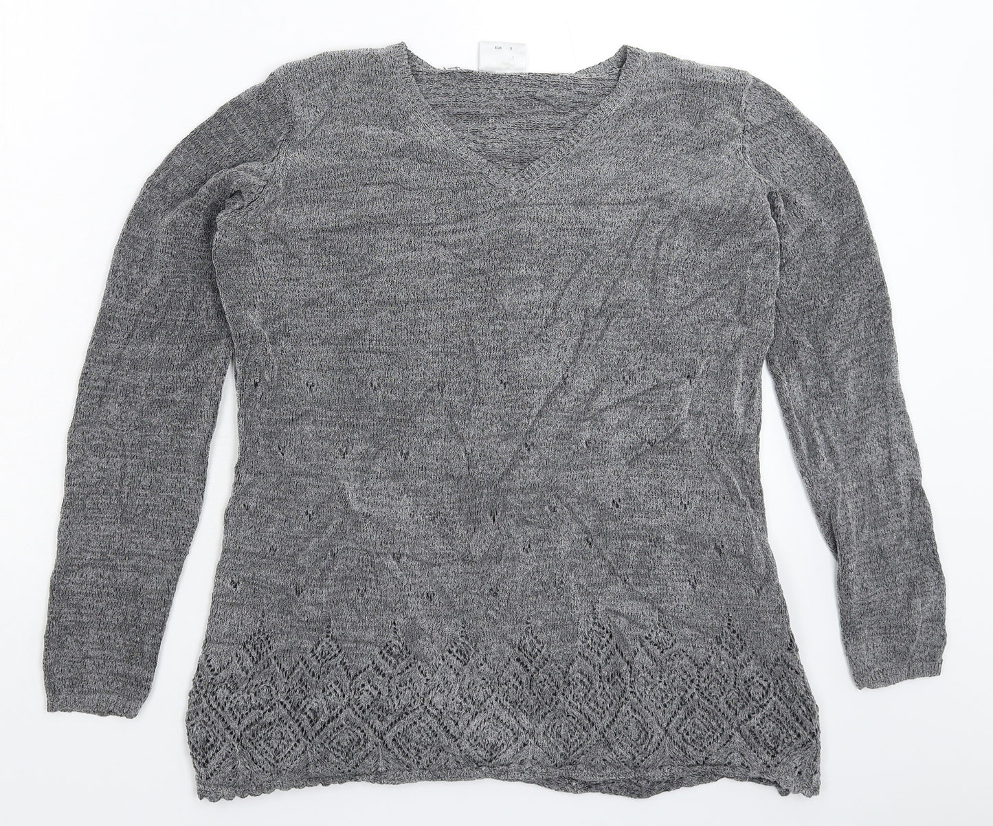 NEXT Womens Grey  Knit Pullover Jumper Size S