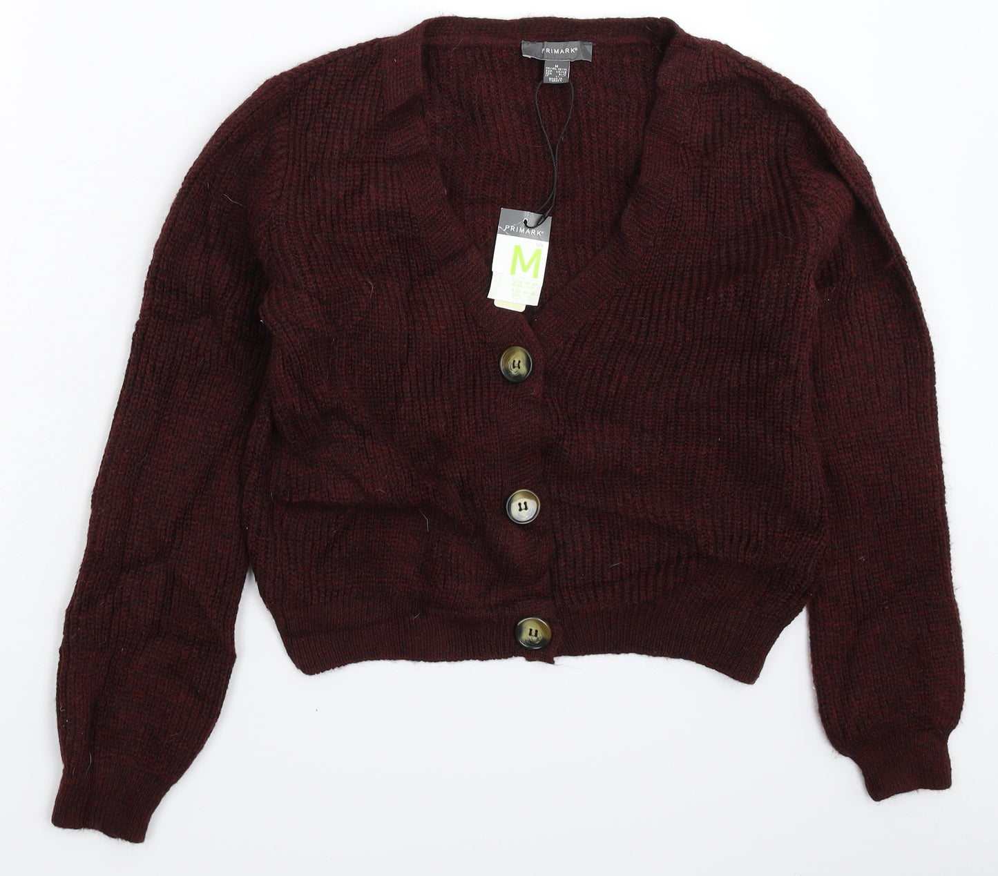 Primark Womens Brown  Knit Cardigan Jumper Size 14
