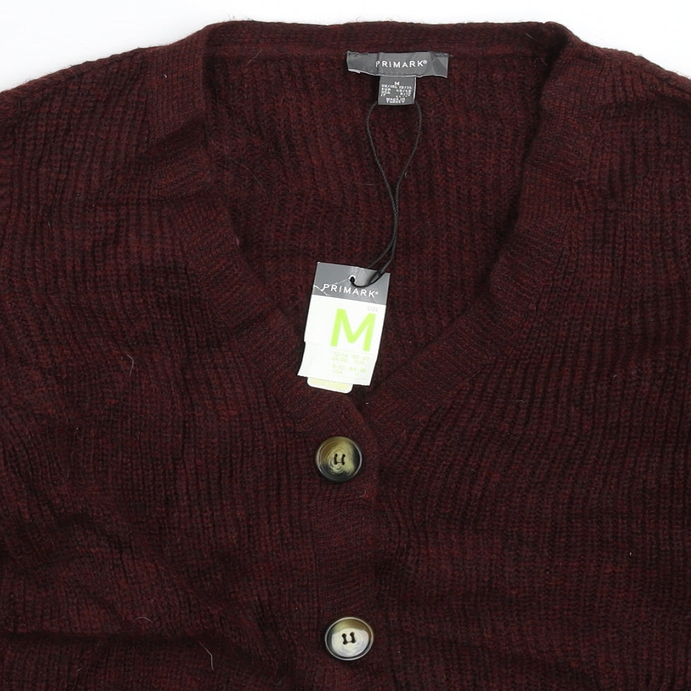 Primark Womens Brown  Knit Cardigan Jumper Size 14