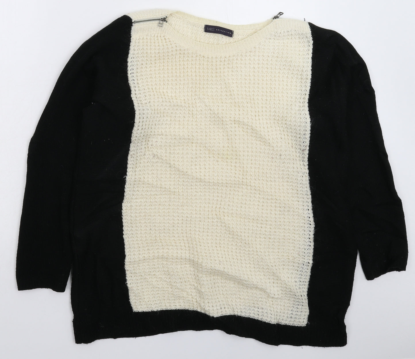 Marks and Spencer Womens Multicoloured  Knit Pullover Jumper Size 16