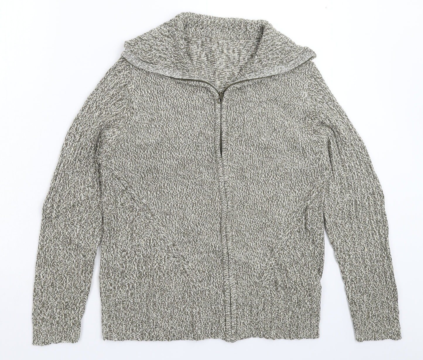 E-vie Womens Grey  Knit Cardigan Jumper Size 16