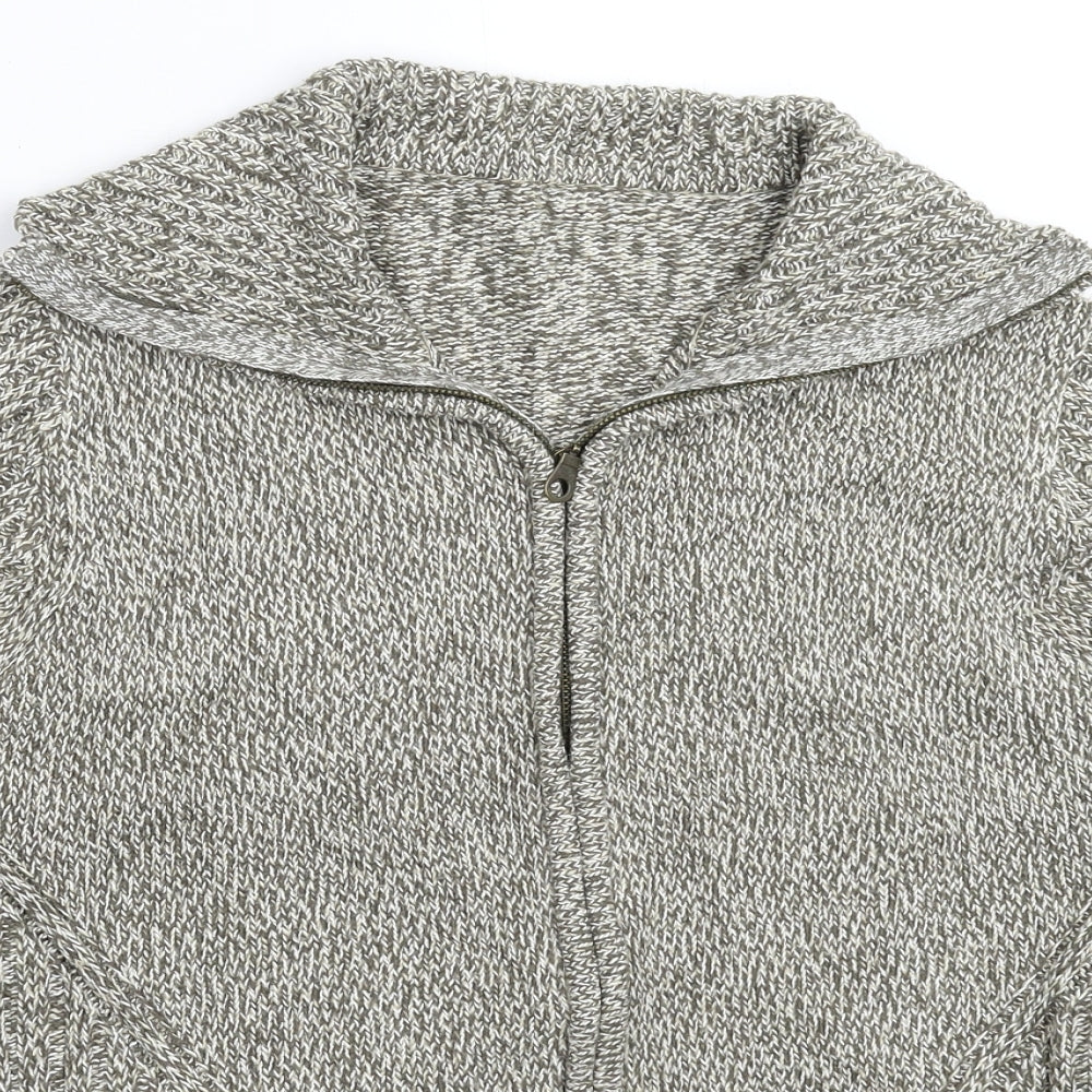 E-vie Womens Grey  Knit Cardigan Jumper Size 16