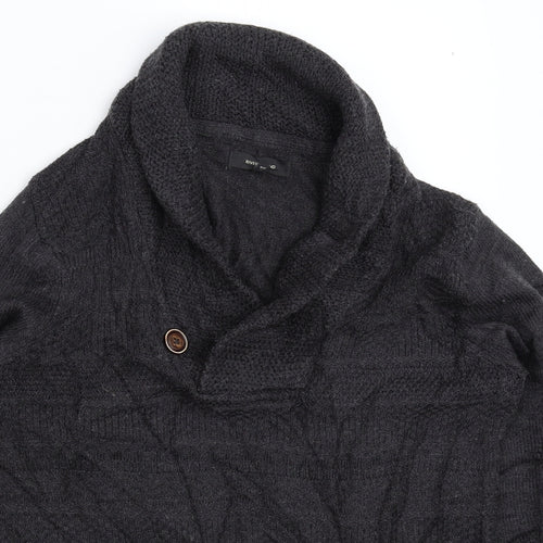 River Island Mens Grey  Knit Pullover Jumper Size S