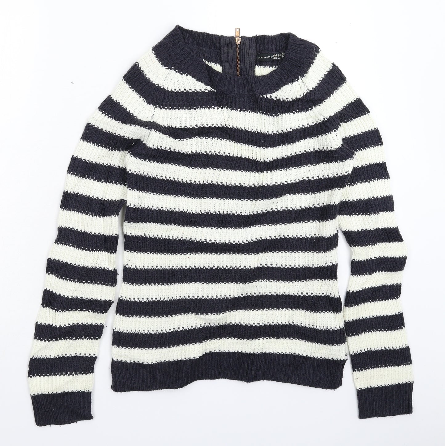 Atmosphere Womens Multicoloured Striped Knit Pullover Jumper Size 10