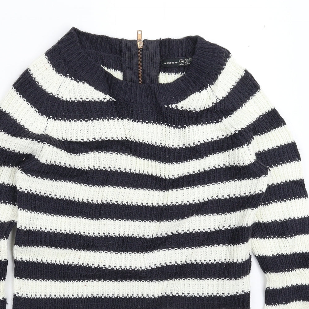 Atmosphere Womens Multicoloured Striped Knit Pullover Jumper Size 10