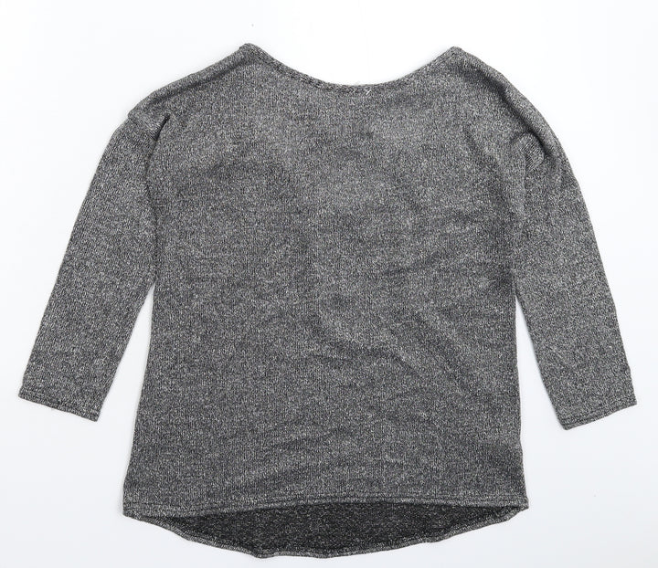 Atmosphere Womens Silver  Knit Pullover Jumper Size 10