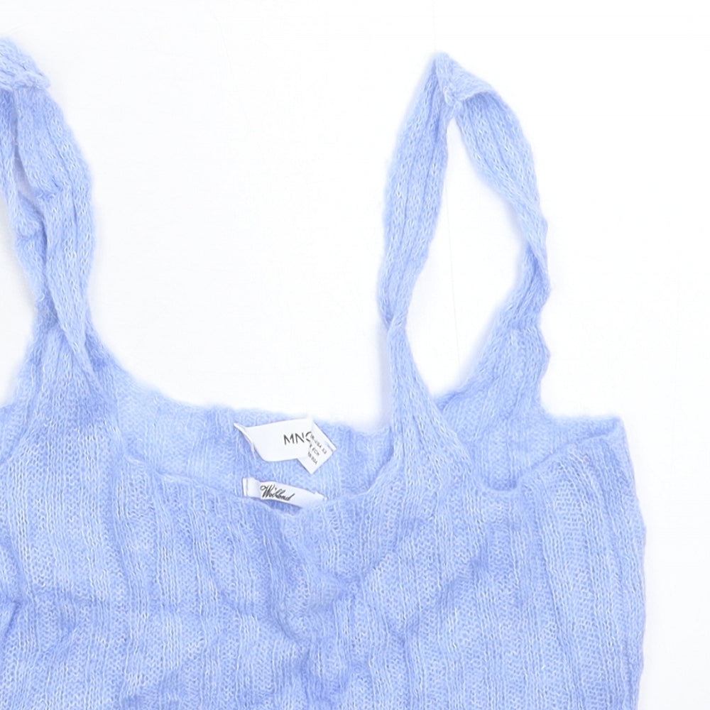 Mango Womens Blue  Knit Basic Tank Size XS