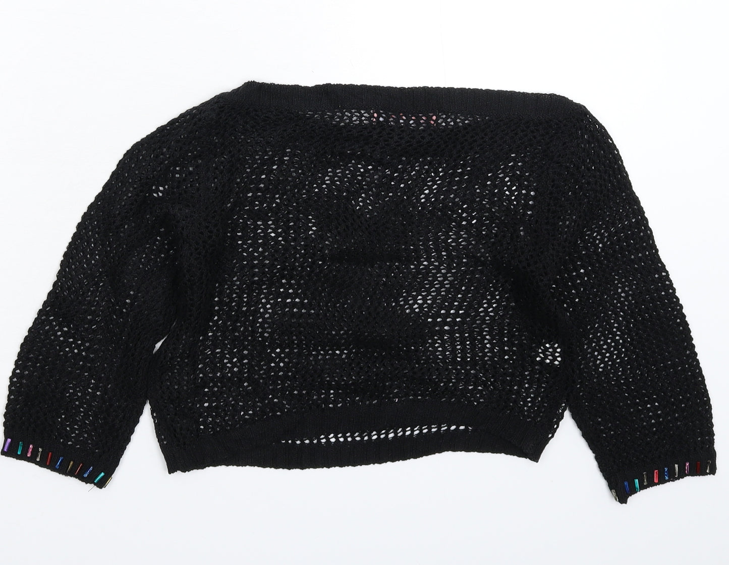 Chulin Womens Black  Knit Pullover Jumper Size S