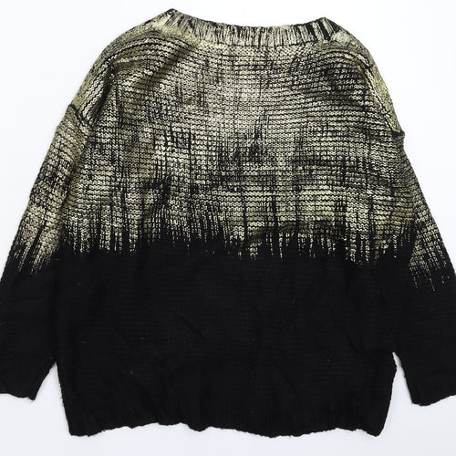 So Sweet Womens Black  Knit Pullover Jumper Size 2XL