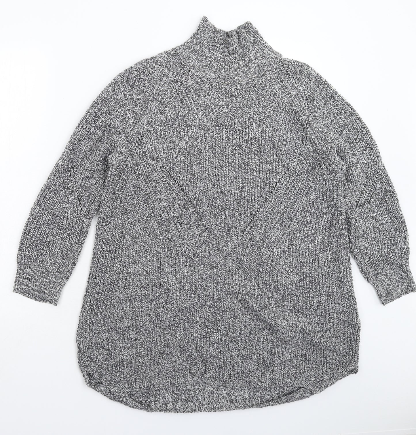 Topshop Womens Grey  Knit Pullover Jumper Size 10  - Oversized