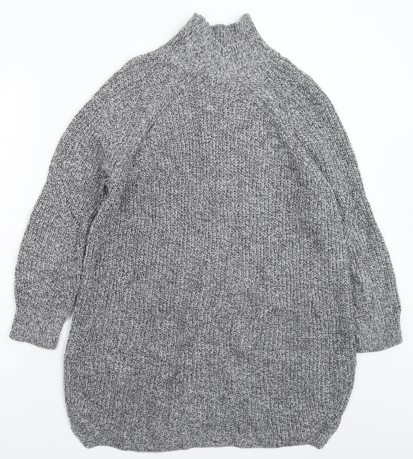Topshop Womens Grey  Knit Pullover Jumper Size 10  - Oversized
