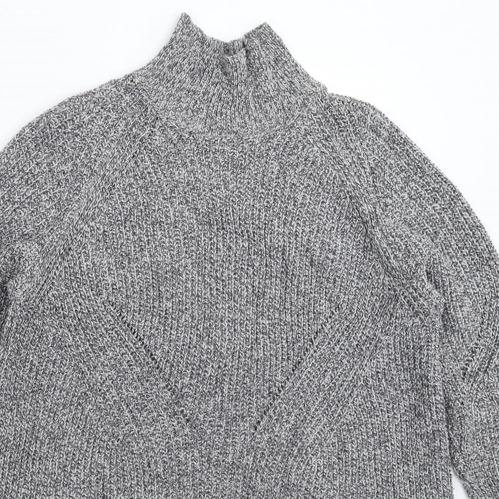 Topshop Womens Grey  Knit Pullover Jumper Size 10  - Oversized