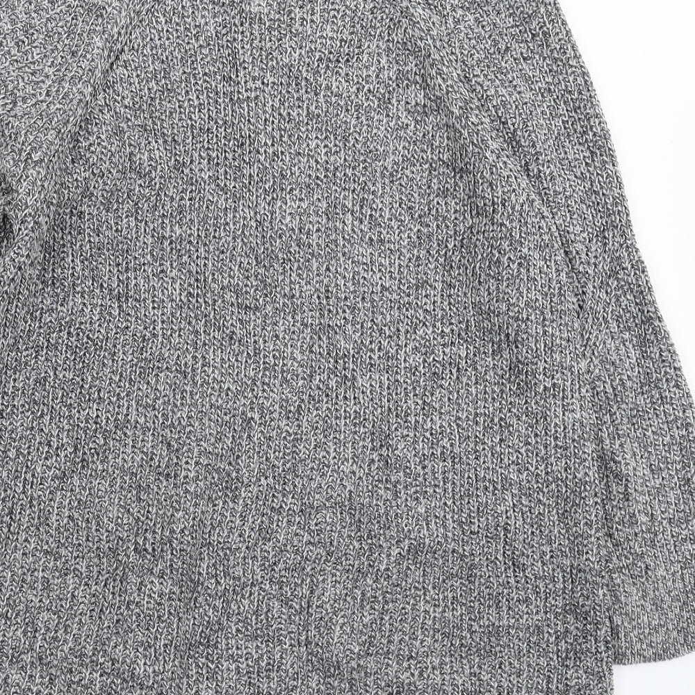 Topshop Womens Grey  Knit Pullover Jumper Size 10  - Oversized