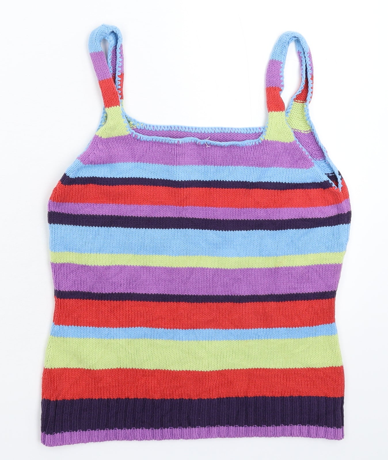 Marks and Spencer Womens Multicoloured Striped Knit Basic Tank Size 16