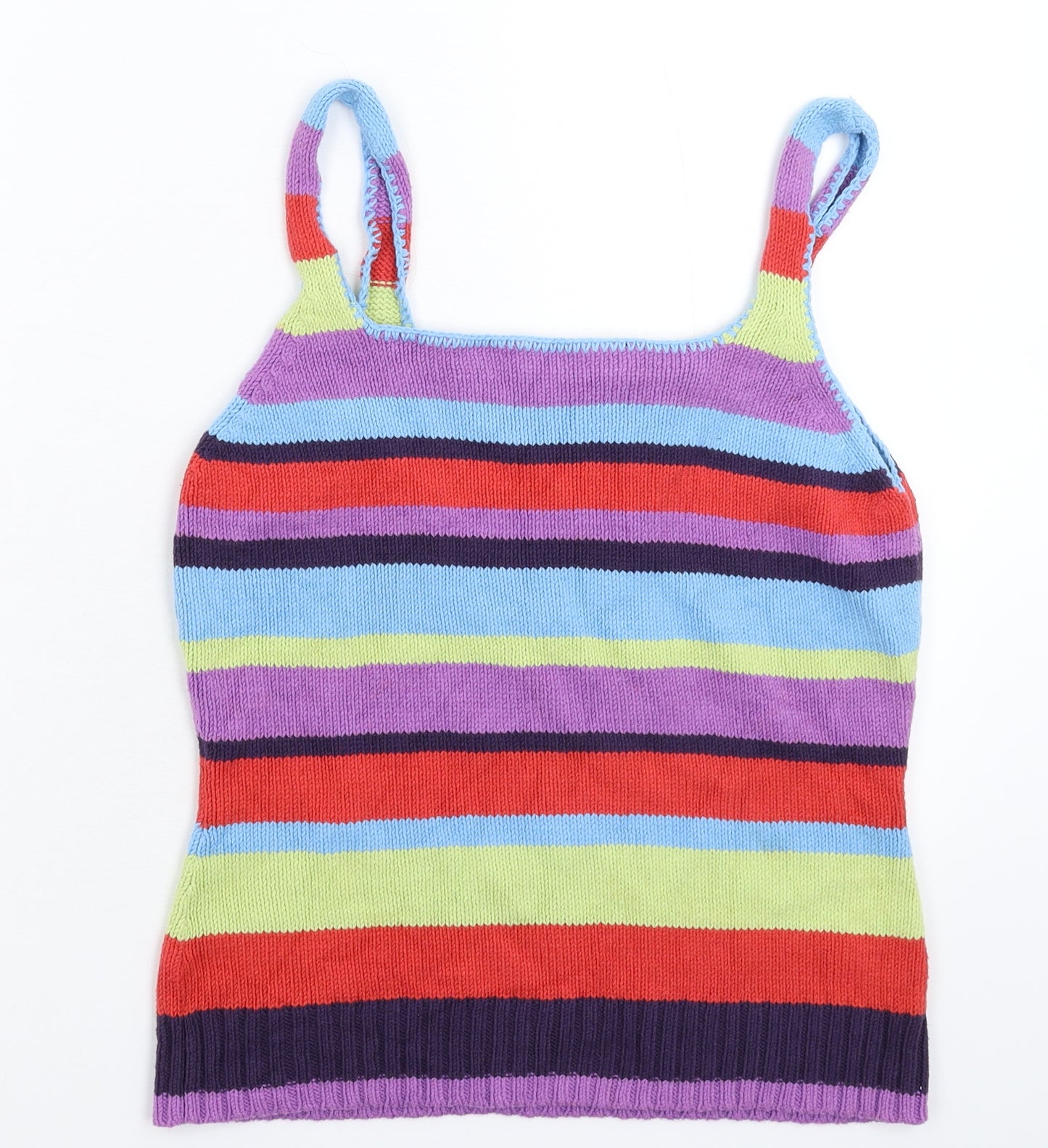 Marks and Spencer Womens Multicoloured Striped Knit Basic Tank Size 16