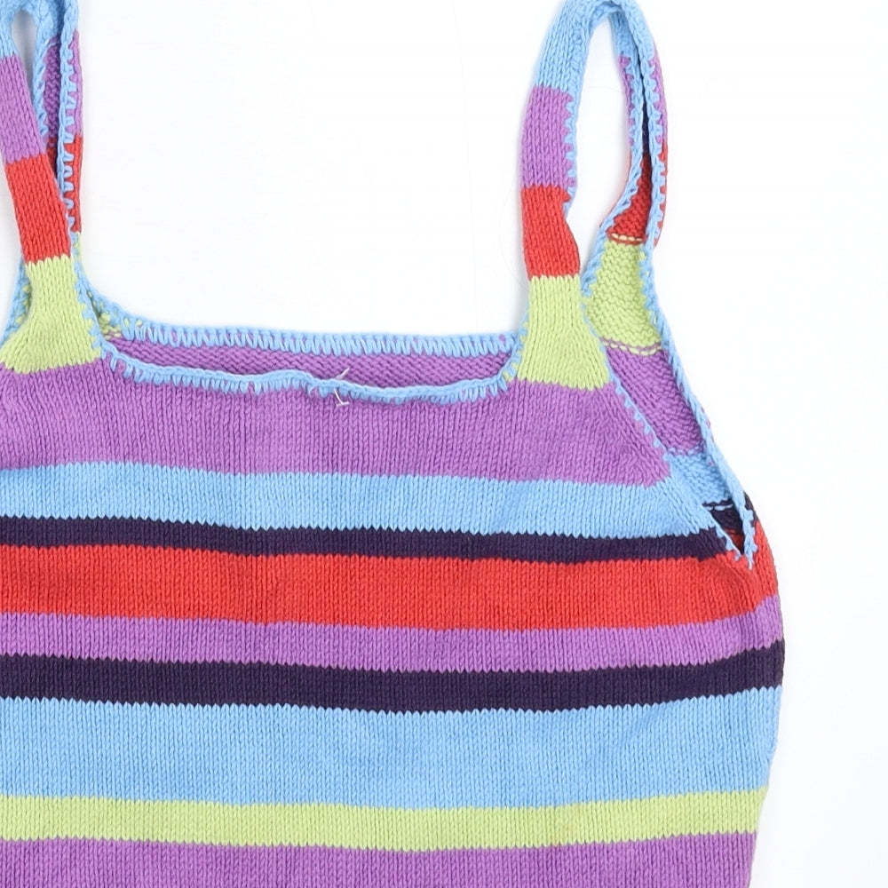 Marks and Spencer Womens Multicoloured Striped Knit Basic Tank Size 16