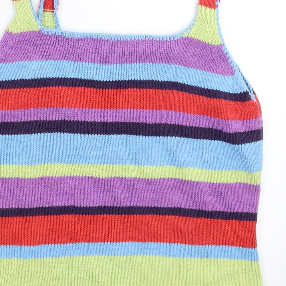Marks and Spencer Womens Multicoloured Striped Knit Basic Tank Size 16