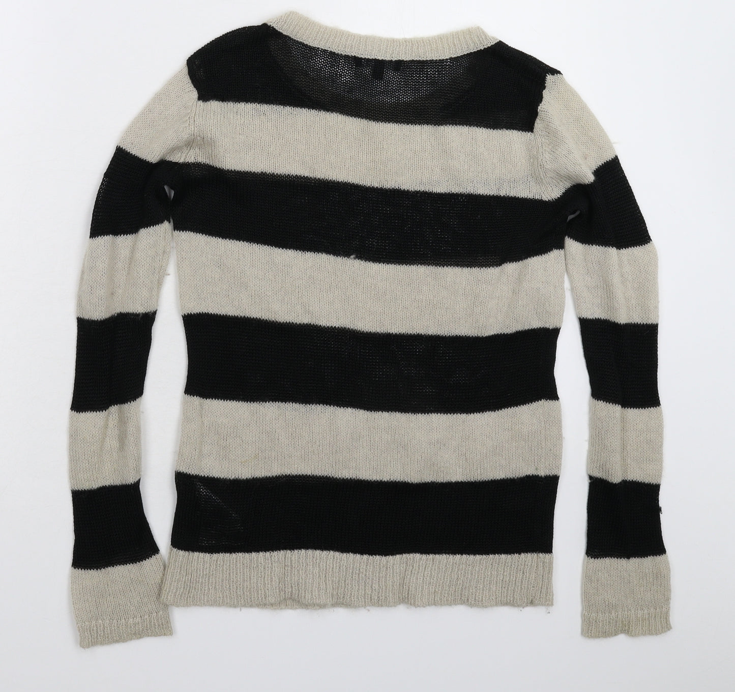 Gap Womens Grey Striped Knit Pullover Jumper Size M